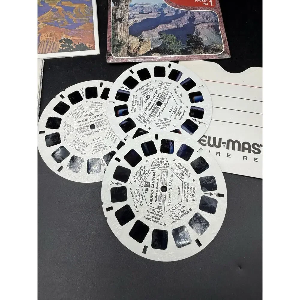 Grand Canyon National Park Set 1 3d View-Master 3 Reel Packet Complete Set